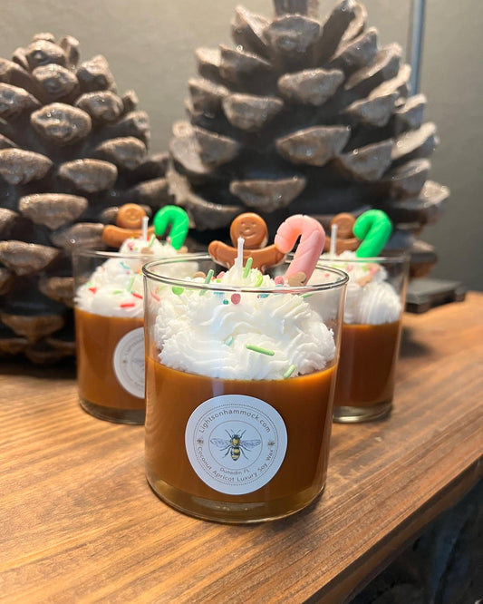 16 ounce Gingerbread Chocolate Mint Cherry Cordial Dessert Candle