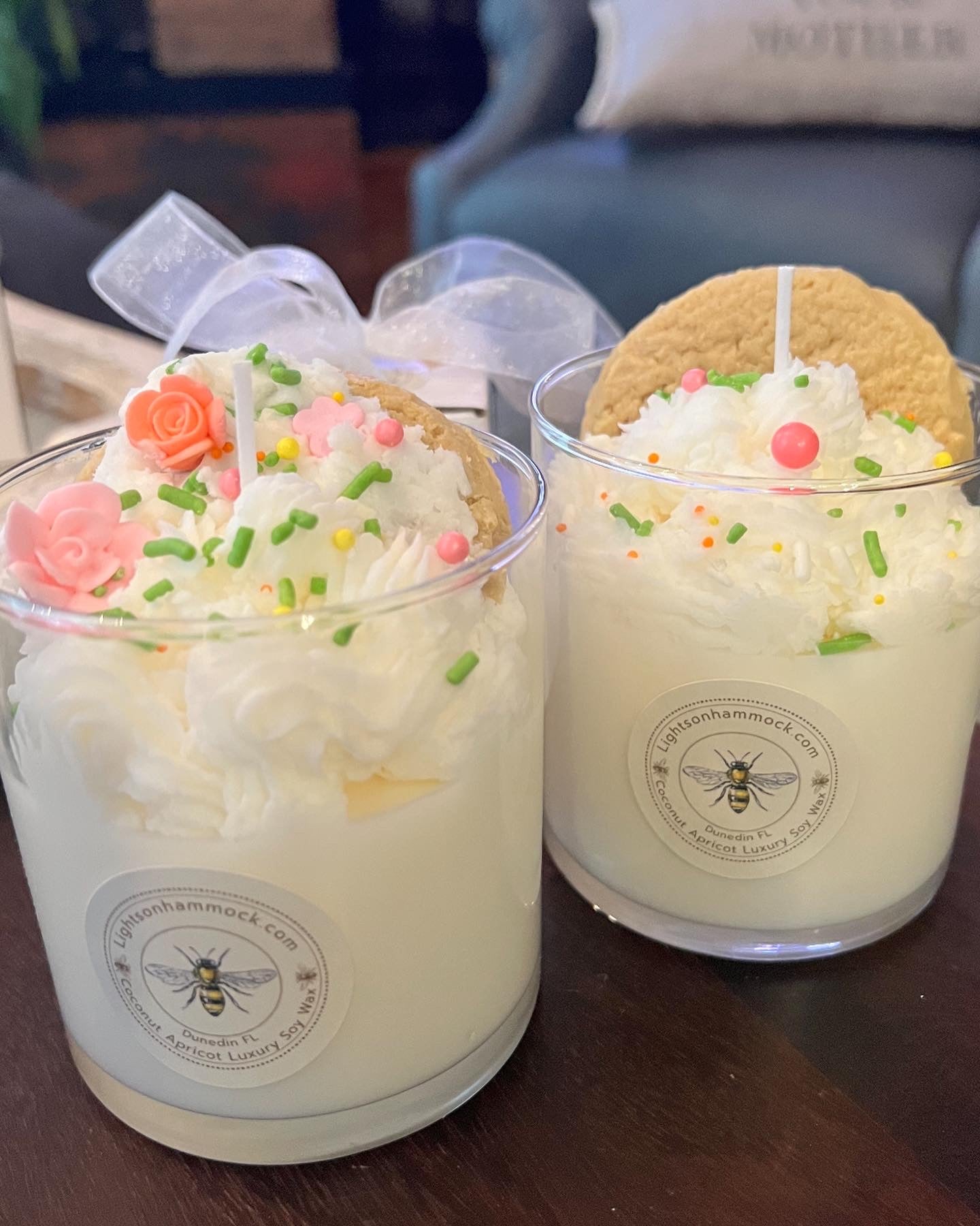 Frosted Sugar Cookie Bridal Dessert Candle
