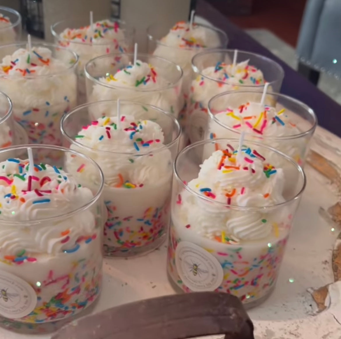 16 Ounce Funfetti Confetti Birthday Dessert Candles