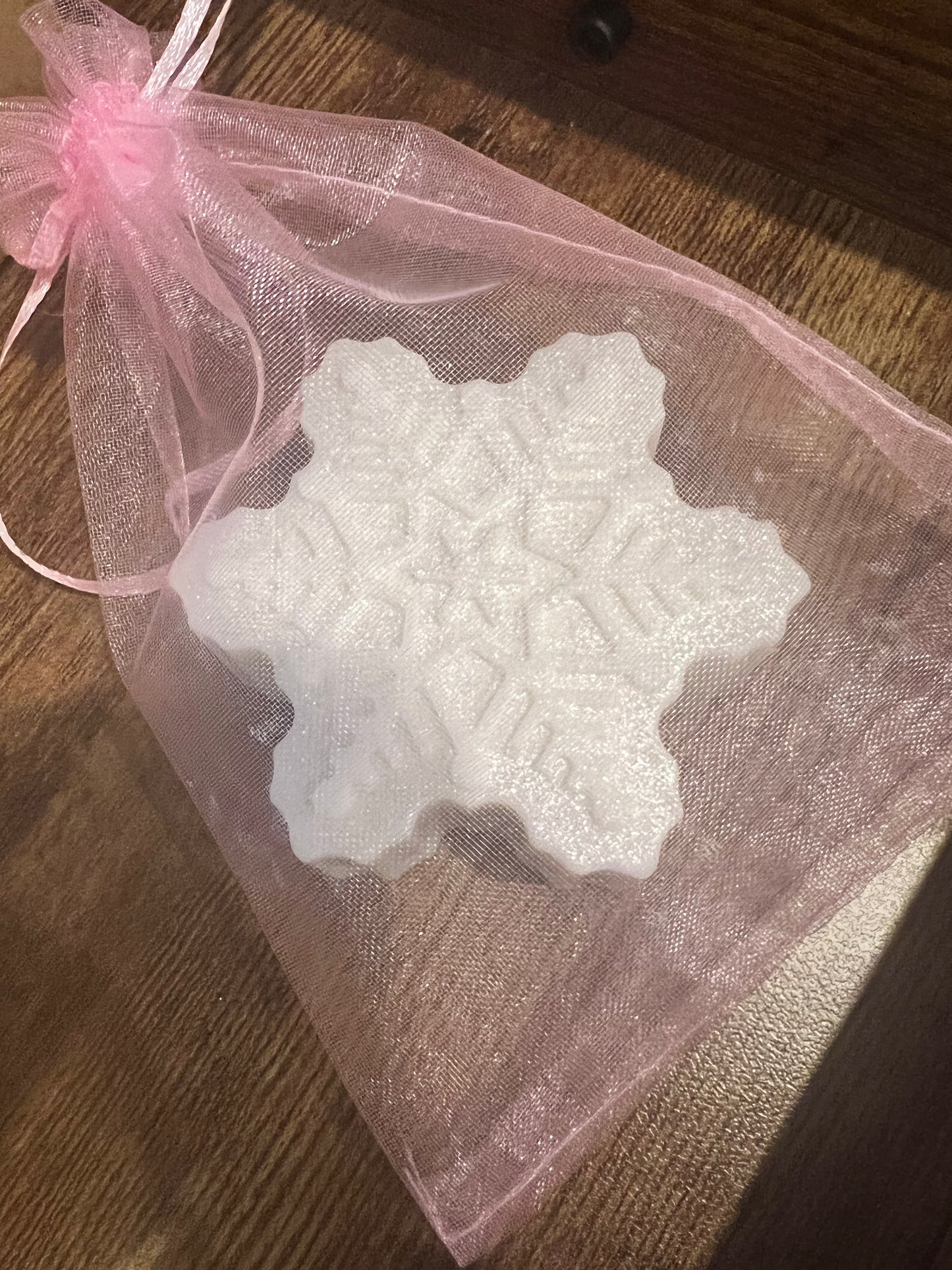 4 ounce Shimmering Snowflake Shea Butter Soaps