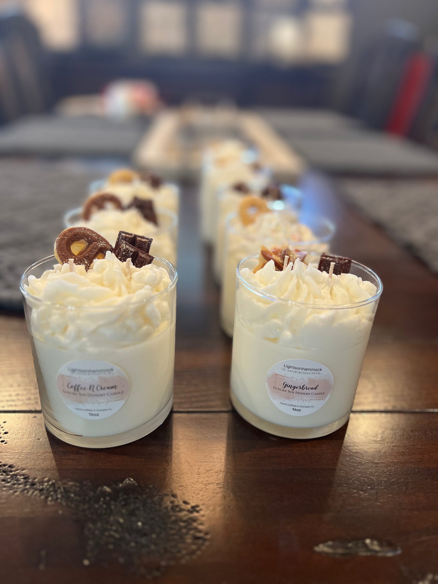 Spring Dessert Candles Coffee N Cream, and Gingerbread Cookie Scent