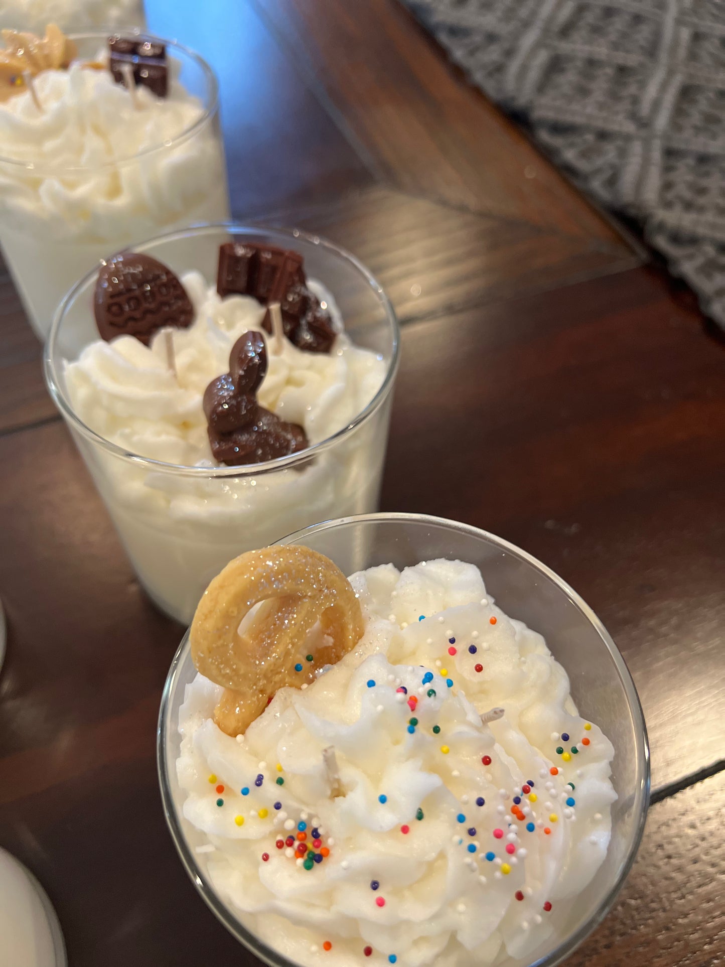 Spring Dessert Candles Coffee N Cream, and Gingerbread Cookie Scent