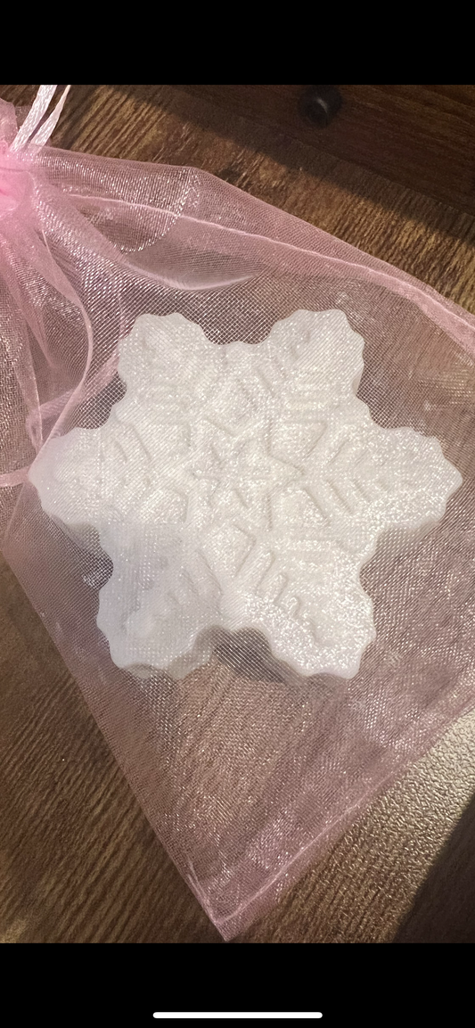 4 ounce Shimmering Snowflake Shea Butter Soaps